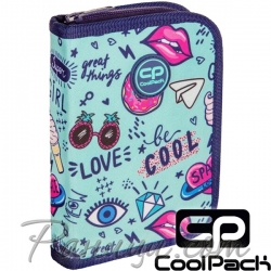 Cool Pack Clipper Ученически несесер Mint Doddles D076321 Cool Pack Clipper Ученически несесер Mint Doddles D076321